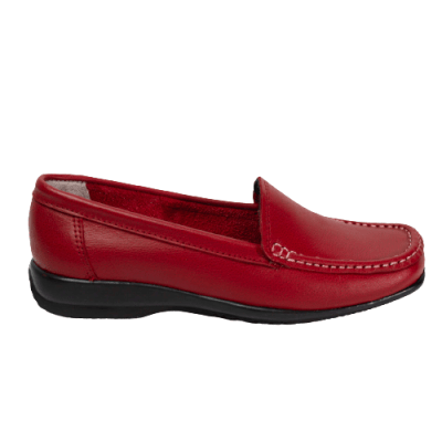 MOCASIN CUERO ROJO ART 062