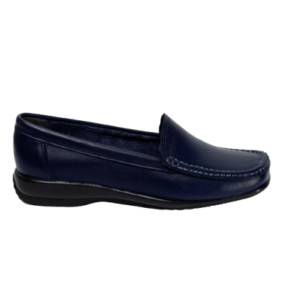 MOCASIN CUERO AZUL ART 062
