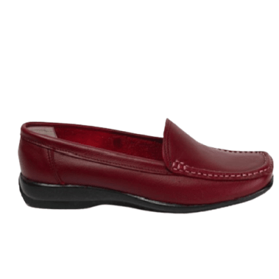 MOCASIN CUERO BURDEO ART 0622