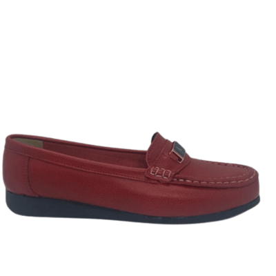 MOCASIN CUERO ROJO ART 1251