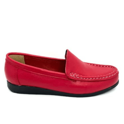 Mocasin Cuero Rojo Art 2184