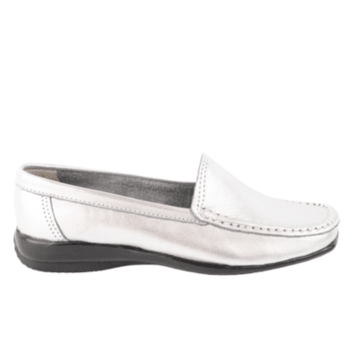 MOCASIN CUERO PLATA ART 059