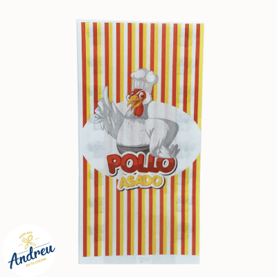 BOLSA SACO POLLO (BOLSA POLLO PAPEL IMPRESA) X 10 UNID1