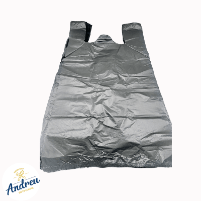 BOLSA CAMISETA 28X35 NEGRA (100) X 10 PQT1