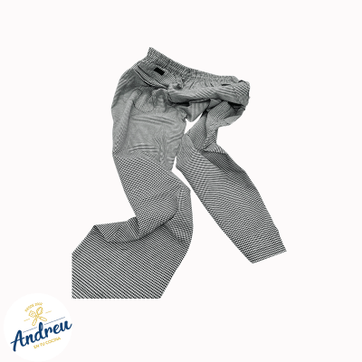 PANTALON CHEF COCINA UNISEX COLOR CUADRILLE (PIE DE POOL TALLA L) X 1 UNID