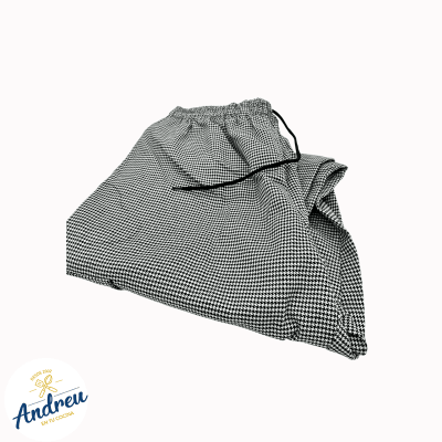 PANTALON CHEF COCINA UNISEX COLOR CUADRILLE (PIE DE POOL TALLA XL) X 1 UNID