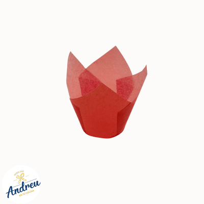 TULIPA PAPEL ROJA (3200) X 10 UNID