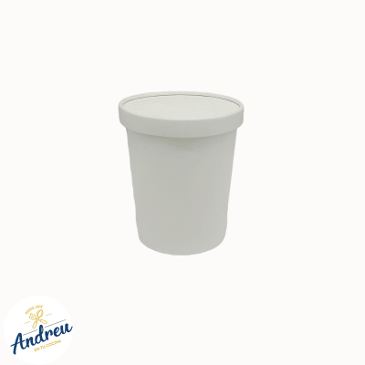 POTE POLIPAPEL CON/TAPA 32 OZ BLANCO (250) X 10 UNID1