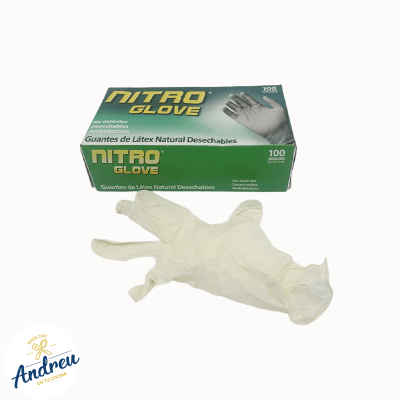 GUANTE LATEX ( L ) EXAMGLOVE (TALLA L) X 100 UNID1