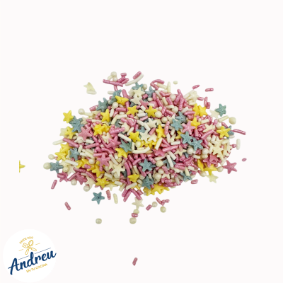 MOSTACILLA ESTRELLA/GRANILLO (X 1 KG PASTEL (4 X2.27 KG ) DECORACION COLORES PASTELES) X 1 KG