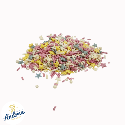 MOSTACILLA ESTRELLA/GRANILLO (X 500 GRS PASTEL (4 X2.27 KG ) DECORACION COLORES PASTELES) X 500 GRS