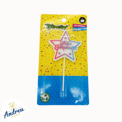 VELA FELIZ CUMPLEAÑOS ESTRELLA (024288) X 1 UNID