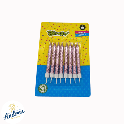 VELA VELONCITOS (024283X 8) ROSADO X 1 UNID1