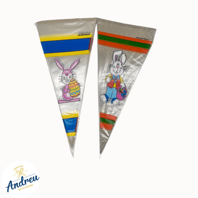 BOLSA CONEJO DISEÑO (NARANJO D274-2  AZUL D274-1 M 20X41) X 10 UNID