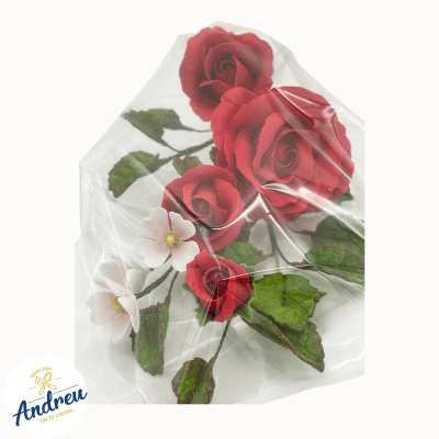 PASTILLAJE RAMO DE ROSA ROJA (SUSANA) X 1 UNID1