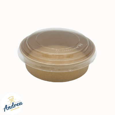 BOWL KRAFT 500 ML C/TAPA (300) X 10 UNID1