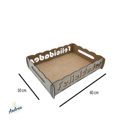 BANDEJA MADERA GRANDE (30X40CM) UNID