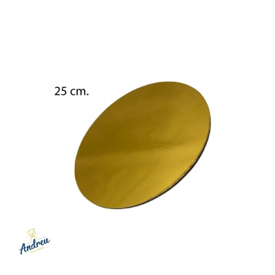 BANDEJA RED. 25CM ORO (50 U) X 10 UNID