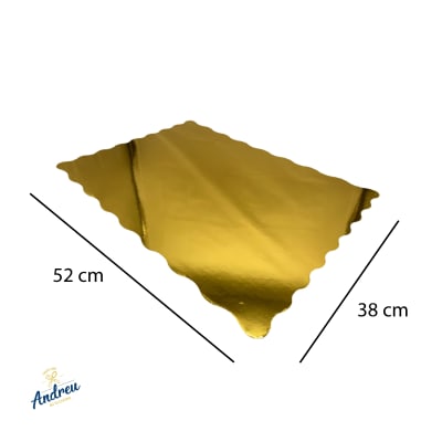 BANDEJA REC. GRUESA 38X52CM ORO X1 UNID