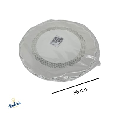 POLY BLONDA BLANCO 38CM X2 UNID