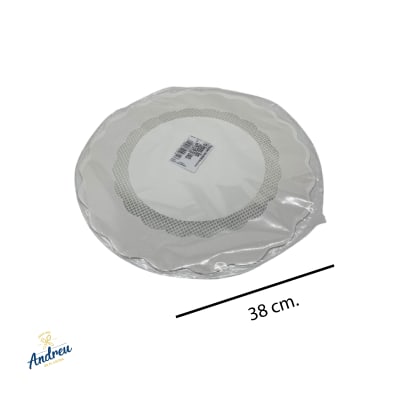 POLY BLONDA PAQUETE BLANCO 38CM PT C/50 UNID