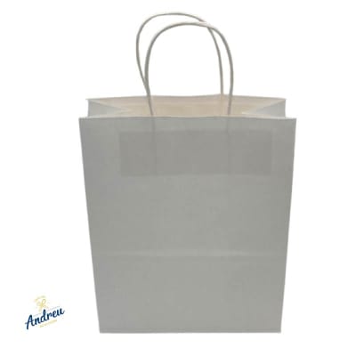 BOLSA PAPEL 27HX21WX11CM (026155) BLANCO X 6 UNID1