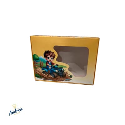 CAJA DIA DEL NIÑO CON VISOR (20X15X4CM)X5 UNID