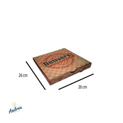 CAJA PIZZA 26X26 DELIVERY CHICA X1 UNID1