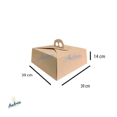 CAJA TORTA BLANCA EXTRA GRANDE ALTA 39X39X14 (50U) X1 UNID1