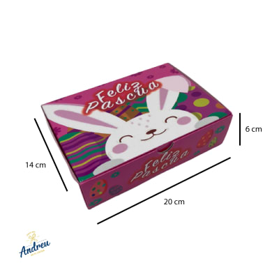 CAJA CONEJITO ROSADO/CELESTE (14X20X6CM) X1 UND