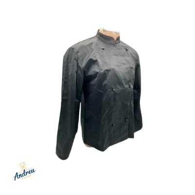 CHAQUETA CHEF UNISEX COLOR NEGRO MANGA 3/4 SLM TALLA M1