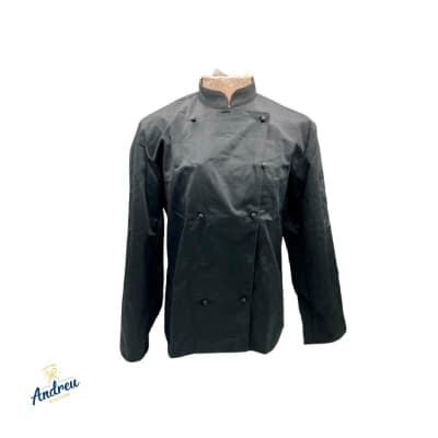 CHAQUETA CHEF L UNISEX COLOR NEGRO MANGA 3/4 SLM TALLA L