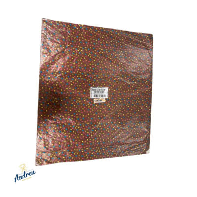 PAPEL CHUMBO CABER RESMA  CONFETI MARRON(X50 UNID )PLIEGO (43,5X 59 CM)