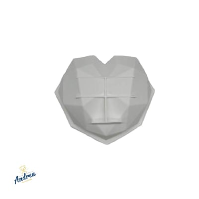 MOLDE SILICONA ANDREU CORAZON GEOMETR X1 23X20CM UNID KD0961