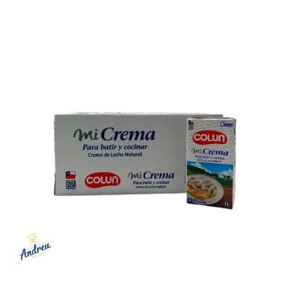 CREMA ENTERA COLUN (UHT) (1 LITRO X 12 UNID ) X CAJA1