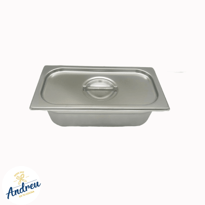 DEPOSITO ACERO GASTRONOMICO 1/3 10CM CON/TAPA (325X176X100MM ) X 1 UNID1