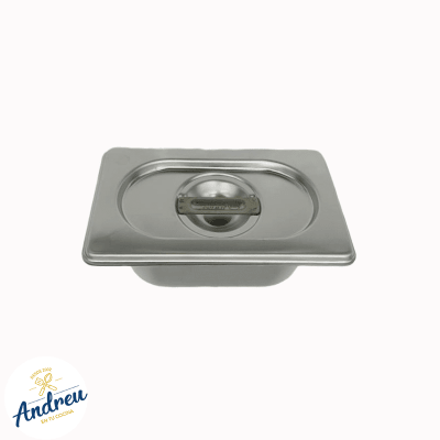 DEPOSITO ACERO GASTRONOMICO 1/9 6.5 CM CON/TAPA (176X109 MM) X 1 UNID1