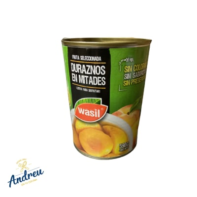 DURAZNO MITADES WASIL 590GR (24) X1 UNID