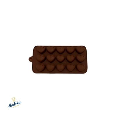 MOLDE SILICONA ANDREU CORAZON X15 BOMBON 45 GR 21X10CM KD099