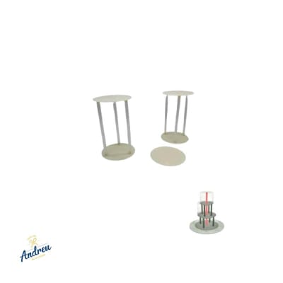 BOMBILLAS PARA TORTA 3 BOMBILLAS 1 BASE  (FORMA PISO) UNID1