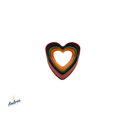 CORTADOR CORAZON ANDREU PLASTICO  X5 UNID KD1181