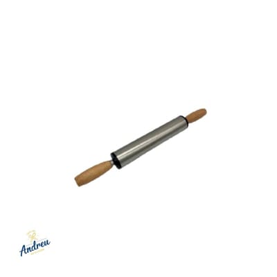 RODILLO ANDREU 48 CM ACERO MANGO MADERA C/RODAMIENTO KD143 UNID