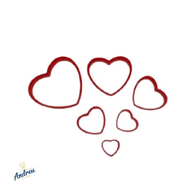 SET CORTADOR CORAZON ANDREU X6  KD150 UNID