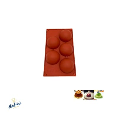MOLDE SILICONA ANDREU ESFERA X 5 7.7X8 CM KD161 UNID