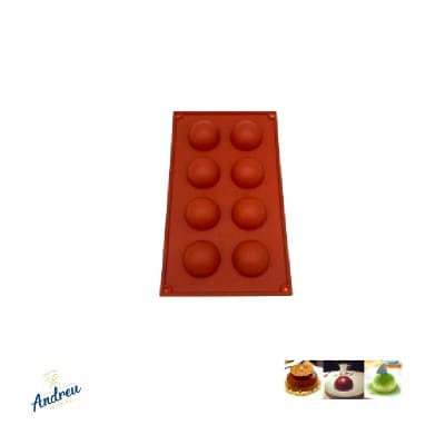 MOLDE SILICONA ANDREU ESFERA X8 5X5 CM KD163 UNID1