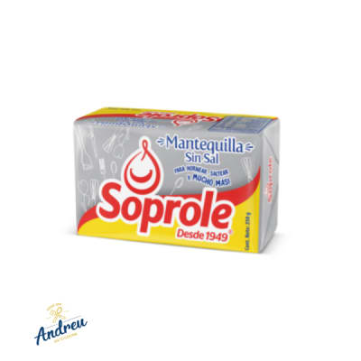 MANTEQUILLA SIN SAL SOPROLE 250 GR (1X40) X1 UNID