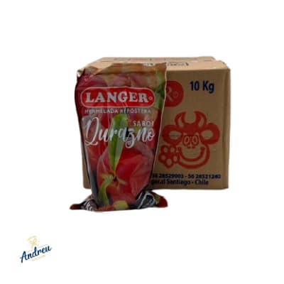 MERMELADA LANGER DURAZNO (1KG X 10 UNID ) X CAJA1