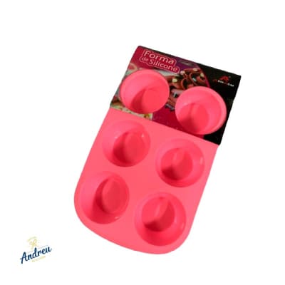 MOLDE SILICONA ANDREU TARTALETA X6 COLORES SURTIDO KD075 UNID1