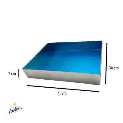 MOLDE RECTANGULAR BIZCOCHO 30X40X7 CMS (220304007) X 1 UNID1