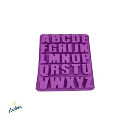 MOLDE SILICONA KD100 ANDREU DISEÑO LETRAS 34X22X2.5CM 240GR X UNID
